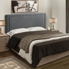 Cabeceira Box Queen Veludo Grafite